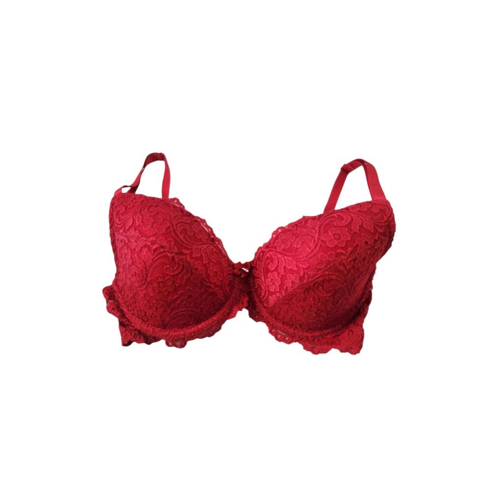 NEW Smart & Sexy Red Lace Bra 34DD Underwire Padded
